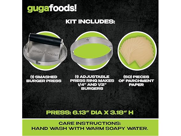 Guga Foods- Adjustable Burger Press