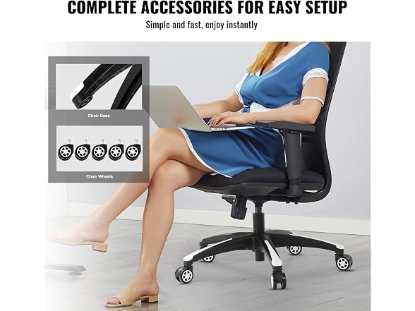 VEVOR Office Chair Base Replacement, 28"