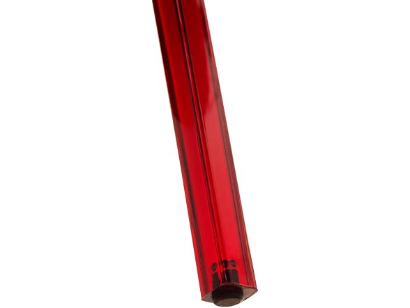 LeisureMod Dynamic Clear Acrylic Dining Chair Red