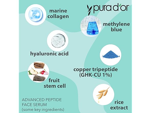 PURA D'OR 3.3 Oz Advanced Peptide Serum