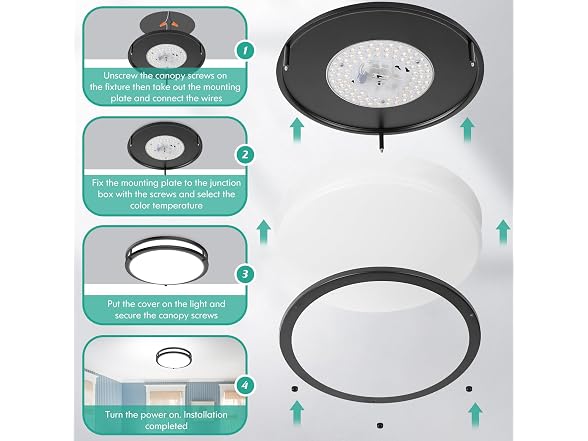 Brightever B0FRZKVTYT 1-Pack Ceiling Light Fixture