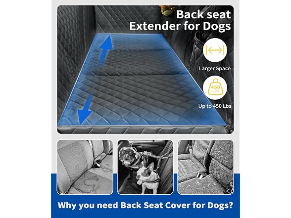 Waterproof Dog Car Seat Extender 450lb