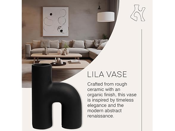 Villa Moda Lila Abstract Sculptural Vase