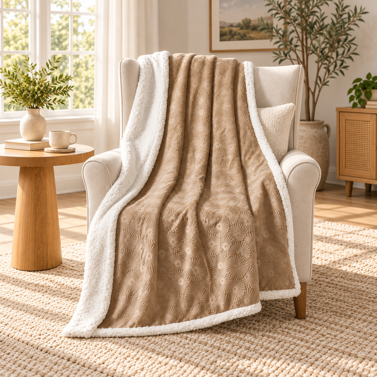 2-Pack Embossed Sherpa Throw Blankets - Gallery 5