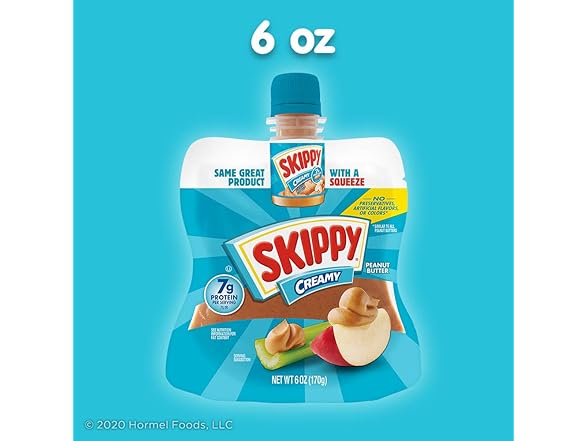 Skippy Squeeze Creamy Peanut Butter 6oz