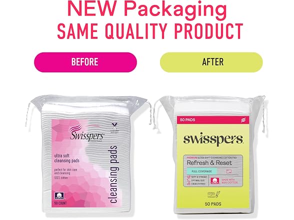 Swisspers Facial Cleansing Cotton Pads 3pk