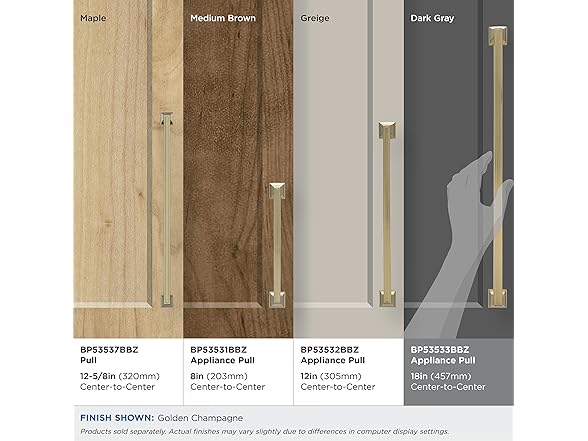 Amerock Corp | Appliance Pull | Golden Champagne