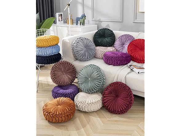 HLOVME Round Velvet Pillow