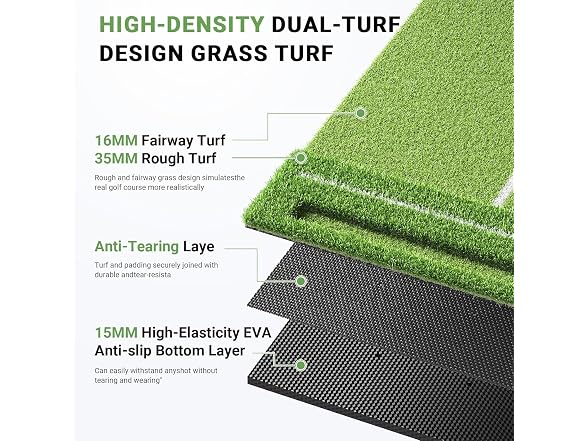 Golf Hitting Mat 4x5ft,31mm Thickened Mat