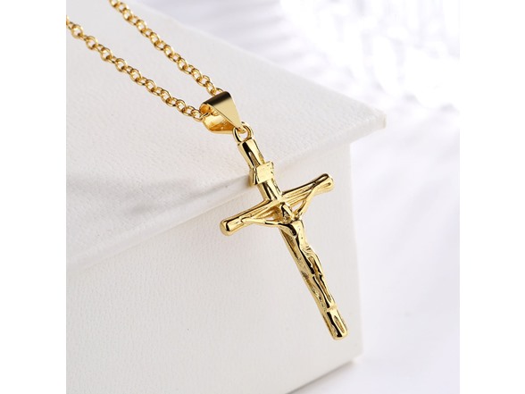 14K Gold Crucifix Cross Necklace