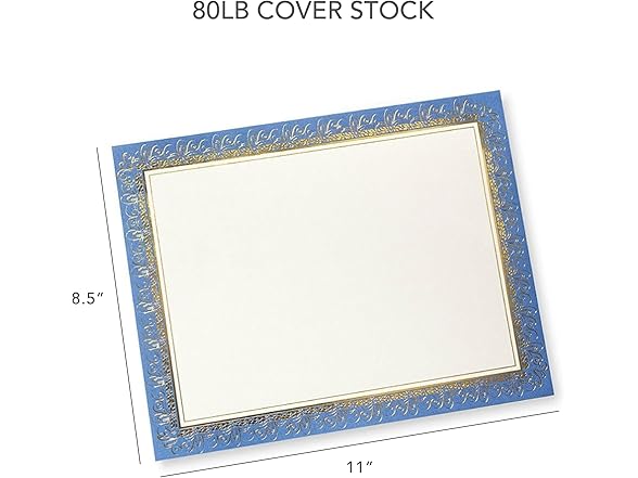 Gartner Studios Blue and Gold Foil Certificate Paper