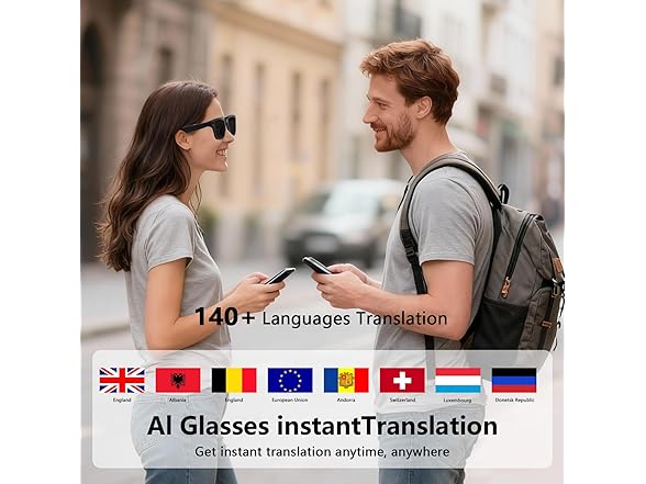 AI Smart Glasses | 8MP Camera | AI Translation