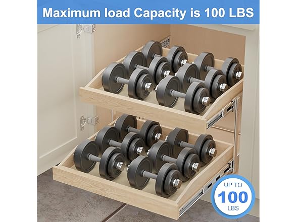 ROOMTEC 2 Tier Pull Out Cabinet Organizer