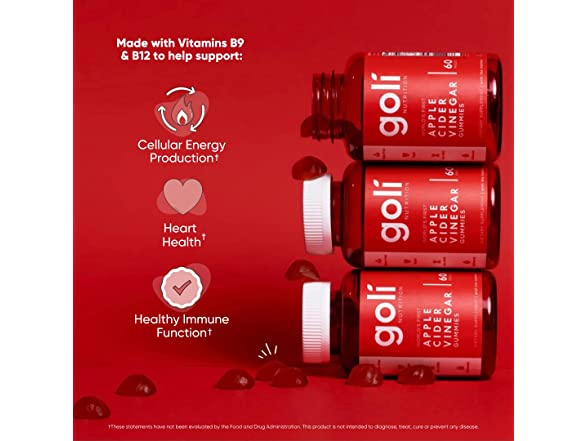 (2-PK) Goli Apple Cider Vinegar Gummy, 60-Count