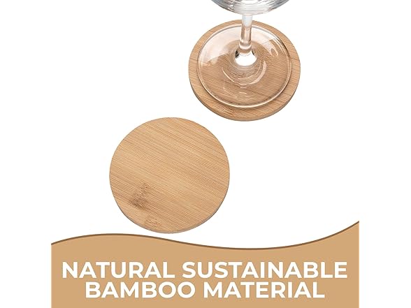 Fun Express Bamboo Wooden Coasters 12 Ct