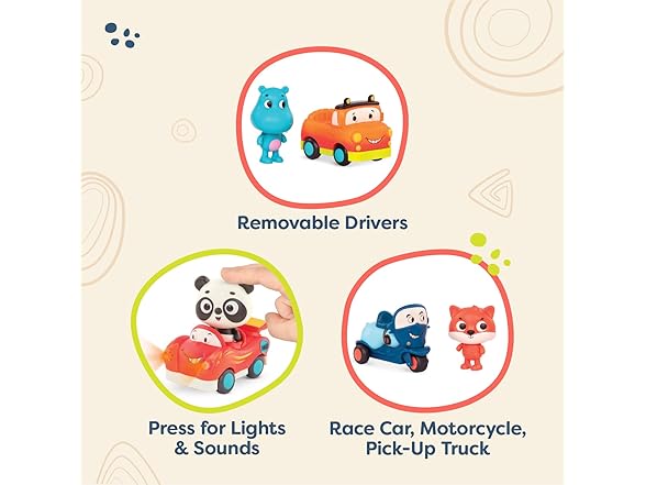 B. toys Toy Vehicles & Animal Characters