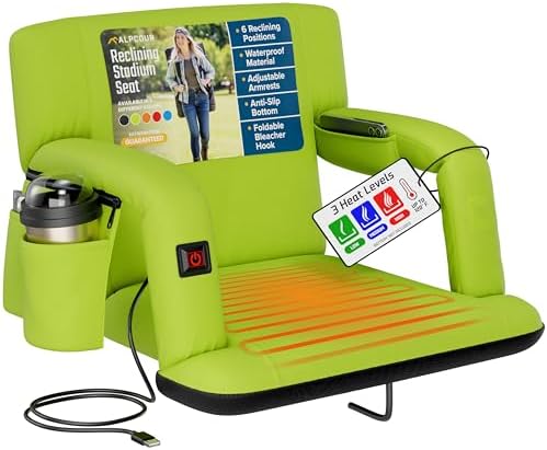 Recl H Stadium Seat w Armrests - Lm