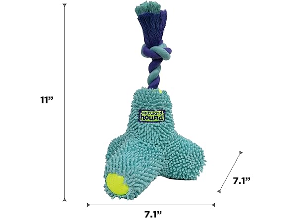 Outward Hound FlyFetch Rope Tug Dog Toy, Plush