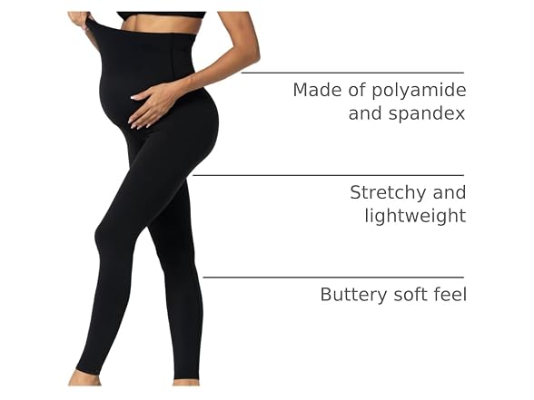 Sunzel Maternity Leggings 28in L Black