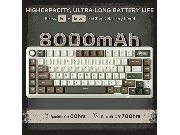 RK L75 Wireless Mechanical Keyboard with Knob