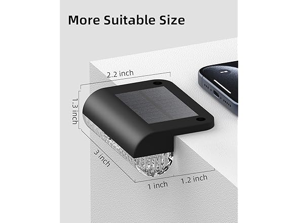 Herzila Solar Deck Lights Outdoor | 3000K Warm White