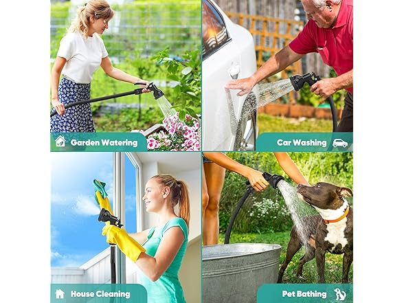 CXEZSIK Garden Hose Non-Expanding - 100ft