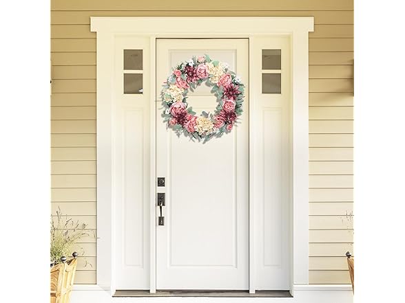 24" Pink Peony Wreath
