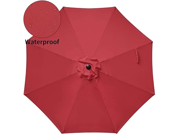 Simple Deluxe 9' Patio Umbrella Red