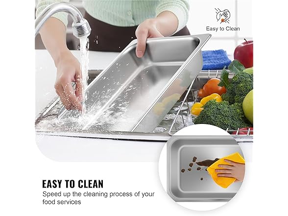 VEVOR 6 Pack Hotel Pans