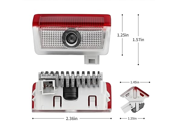 TFSOTLY  2 Pcs Non-Fading Car Door LED Logo Light
