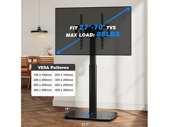 YOMT Universal TV Floor Stand with Mount