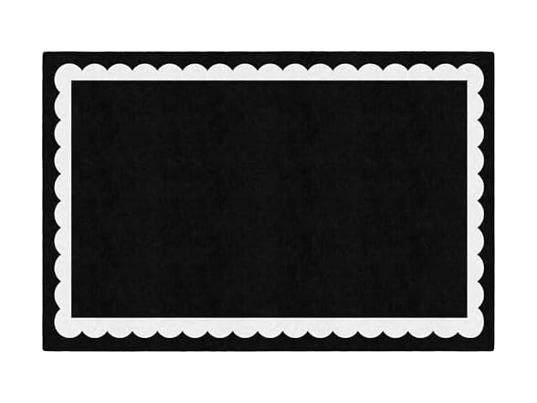 Rainbow Scallop Border Educational Area Rug