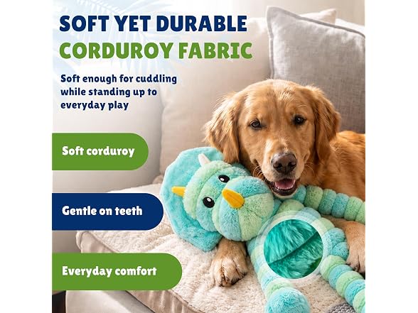 Bow Wow Pet Bow Wow Pet Corduroy Triceratop Stuffed