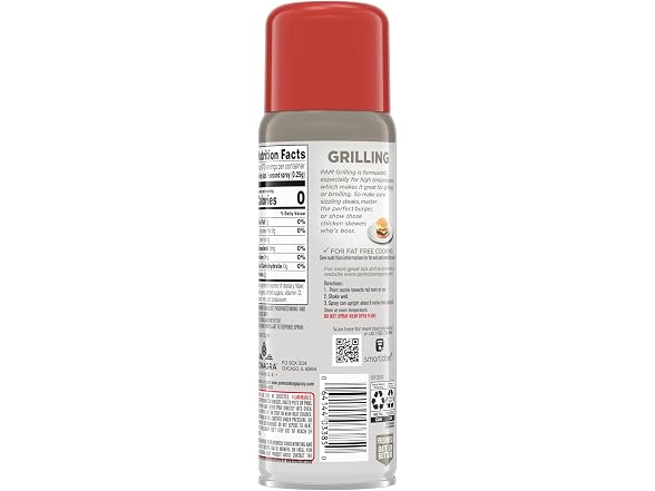 3PK PAM Grilling No-Stick Cooking Spray, 5 oz