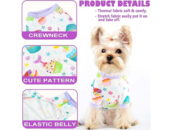 Yikeyo Dog Pajamas for Small Dogs, Soft Thin