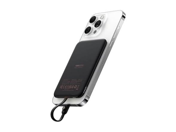 VEEKTOMX 5000mAh Slim Charger with Built-in Cable