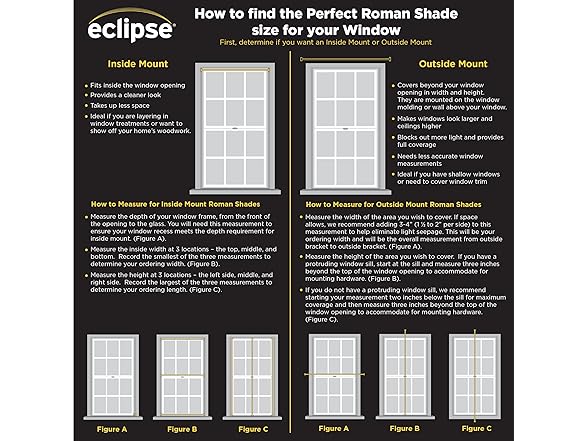 Eclipse Drew Roman Shades 36"x64", White