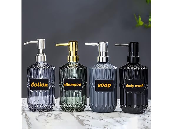 Glass Jar Soap Lotion Dispenser Bottle