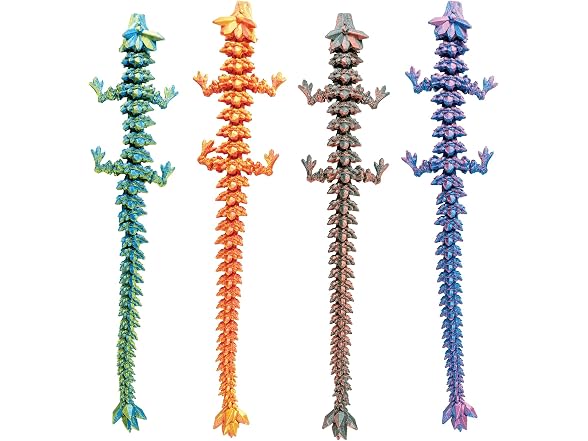 GEDDES Raymond 3D Printed Dragon Fidget Toys – Pack of 24