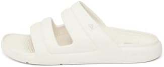 Reef Oasis Two Bar Mens Waterproof Slide Sandal, Lightweight and Flexible, Arch Support, Vintage White, 10