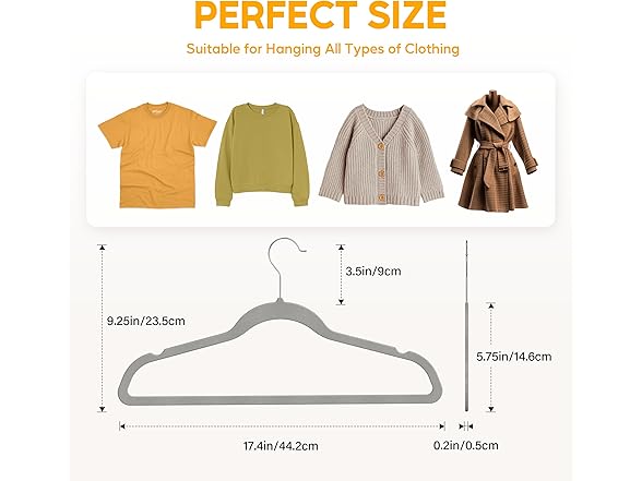 HealSmart 30 Pack Heavy Duty Velvet Hang