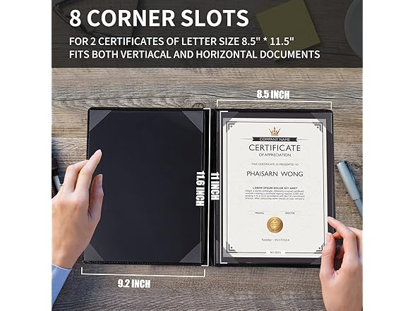 Double-Sided Diploma Holder