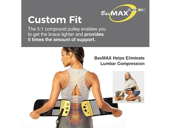 BaxMAX Adjustable Back Brace Small