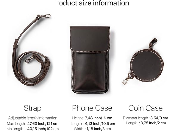 Leather Phone Bag Crossbody Chestnut