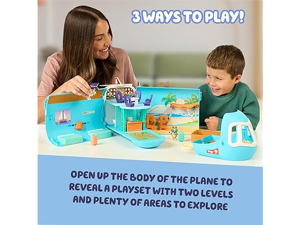 Bluey 3-in-1 Transforming Airplane Toys