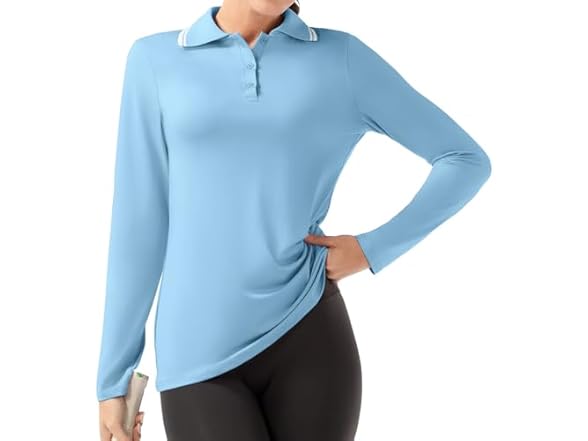 Ggov Women Golf Polo Shirts Long Sleeve UPF Shirts