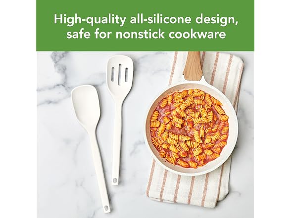 Tovolo Elements Silicone Spoon Set of 2 Buttercream