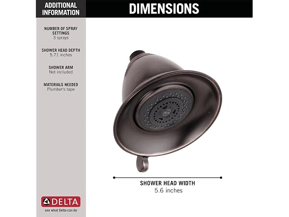 Delta Faucet 3-Spray Touch-Clean Shower