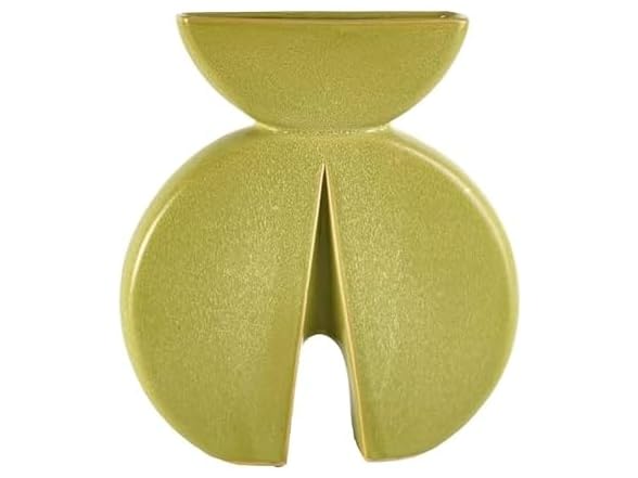 Elements Modern Green Ceramic Vase