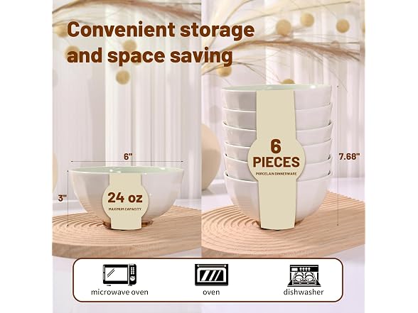 Anveena 6 Inch 24Oz Cream Green